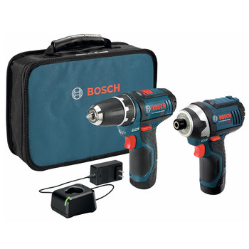 Bosch 12V Lithium-Ion 3/8 in. Drill Driver and Impact Driver Combo Kit (2 Ah) - CLPK22-120