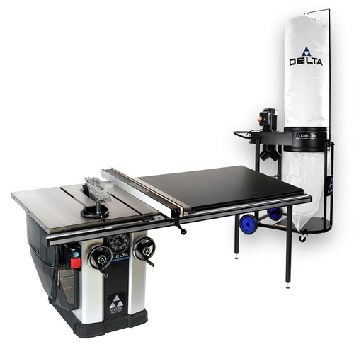 Table Saws | Delta 36-L552D 5 HP 52 in. Rip Capacity  Unisaw Table Saw with 1 HP Dust Collector image number 0