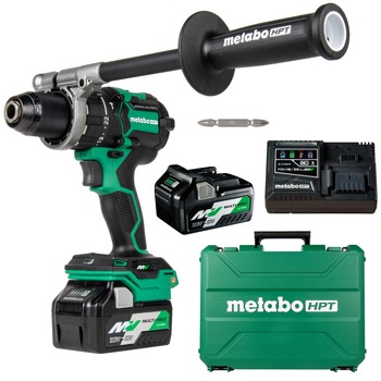 HAMMER DRILLS | Metabo HPT 36V MultiVolt Brushless Lithium-Ion 1/2 in. Cordless Hammer Drill Kit (2.5 Ah/5 Ah) - DV36DCM