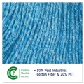  | Boardwalk BWK503BLEA 5 in. Super Loop Cotton/Synthetic Fiber Wet Mop Head - Large, Blue image number 8