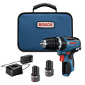 Hammer Drills | Bosch GSB12V-300B22 12V Max Brushless Lithium-Ion 3/8 in. Cordless Hammer Drill Driver Kit (2 Ah) image number 0