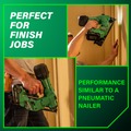 Finish Nailers | Metabo HPT NT1865DAAM 18V MultiVolt Lithium-Ion Brushless 15-Gauge Cordless Angled Finish Nailer Kit (2 Ah) image number 9