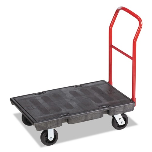  | Rubbermaid Commercial FG440300BLA 24 in. x 36 in. 1000 lbs. Capacity Heavy-Duty Platform Truck Cart - Black image number 0