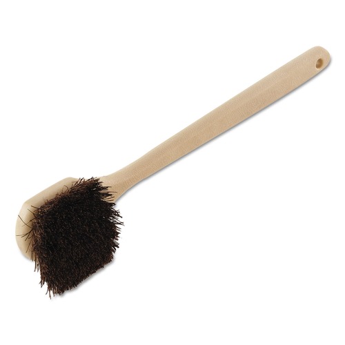  | Boardwalk BWK4120 20 in. Palmyra Bristle Plastic Handle Utility Brush - Tan image number 0