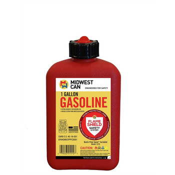 LIQUID TRANSFER EQUIPMENT | Midwest Can 1 Gallon plus 4 oz. for Oil Mixture FMD Gas Can - 1210