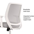 July Member-Exclusive Offer Save 10% off on One Item | Alera ALEWX42BME47 17.09 in. to 20.83 in. Seat Height Supports 275 lbs. Wessex Ergonomic Fabric Mesh Swivel Task Chair - Gray Seat/Back, White Base image number 7