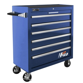 Homak 36 in. H2Pro Series 6-Drawer Roller Cabinet - Blue - BL04036061