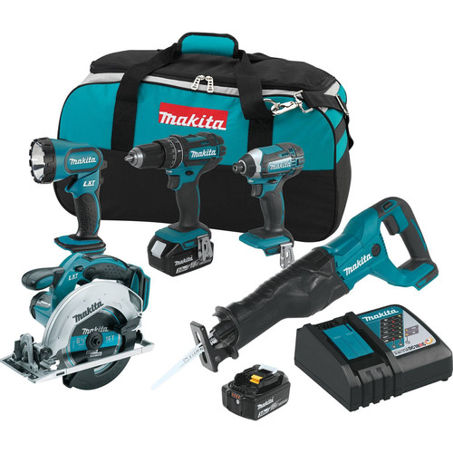 Clearance Center | Makita XT505 18V LXT Lithium-Ion 5-Tool Cordless Combo Kit (3 Ah) image number 0
