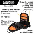 Cases and Bags | Klein Tools 55421BP-14 Tradesman Pro Tool Backpack with 39 Pockets, Molded Base and Small Zipper Pouch image number 6
