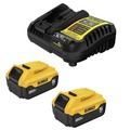 Battery and Charger Starter Kits | Dewalt DCB205-2C 2-Piece 20V MAX Premium Lithium-Ion 5 Ah Batteries with Charger Starter Kit image number 0