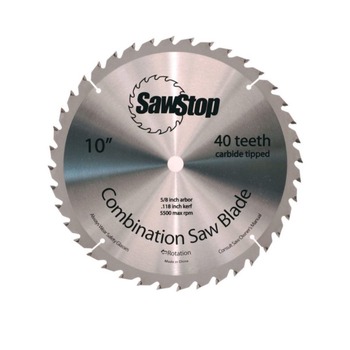 BLADES | SawStop 10 in. 40 Tooth Combination Table Saw Blade - CNS-07-148