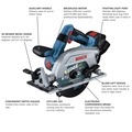 Clearance Center | Bosch GKS18V-22LB25 18V Brushless Blade-Left Lithium-Ion 6-1/2 in. Cordless Circular Saw Kit with 2 Batteries (4 Ah) image number 4