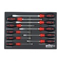 Screwdrivers | Wiha Tools 53180 10-Piece SoftFinish XHeavy Duty Cushion Grip Screwdriver Tray Set image number 1