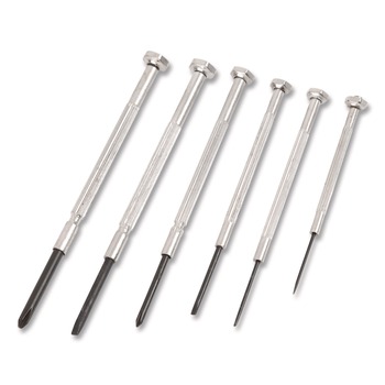 Great Neck 6-Piece Phillips/Slotted Polished Steel Handles Assorted Lengths Precision Screwdriver Set - GP6C