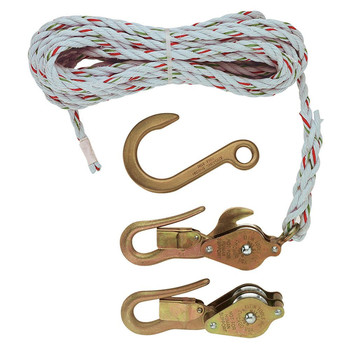 MATERIAL HANDLING ACCESSORIES | Klein Tools Block and Tackle with Blocks H267 and H268 and Anchor Hook 258 - H1802-30