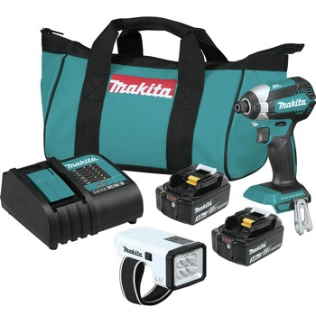 IMPACT DRIVERS | Makita 18V LXT Brushless Lithium-Ion Cordless Impact Driver Kit with LED Flashlight (3 Ah) - XDT131X2