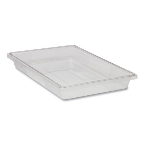  | Rubbermaid Commercial FG330600CLR 5 Gallon 26 in. x 18 in. x 3.5 in. Food/Tote Boxes - Clear image number 0