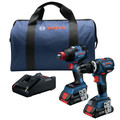  | Factory Reconditioned Bosch GXL18V-251B25-RT 18V Brushless Lithium-Ion Freak 1/4 in. and 1/2 in. Cordless 2-in-1 Bit/Socket Impact Driver and 1/2 in. Hammer Drill Driver Combo Kit (2 Ah) image number 0