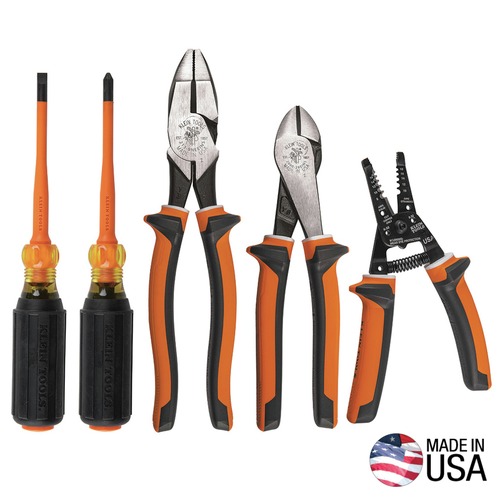 Hand Tool Sets | Klein Tools 94130 5-Piece 1000V Insulated Tool Kit image number 0