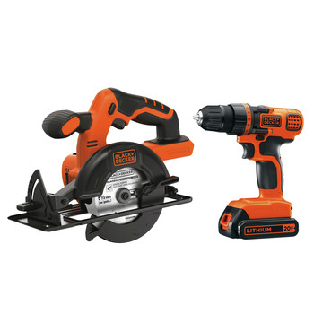 COMBO KITS | Black & Decker 20V MAX Brushed Lithium-Ion 3/8 in. Cordless Drill Driver and 5.5 in. Circular Saw Combo Kit (1.5 Ah) - BD2KITCDDCS