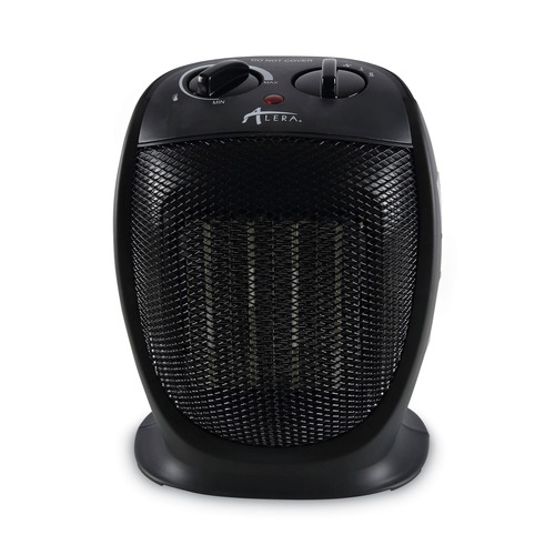  | Alera ALEHECH09 1500 W 7.12 in. x 5.87 in. x 8.75 in. Ceramic Heater - Black image number 0