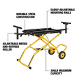 Saw Accessories | Dewalt DWX726 25 in. x 60 in. x 32.5 in. Heavy-Duty Rolling Miter Saw Stand - Yellow/Black image number 9