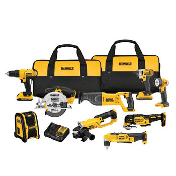 Factory Reconditioned Dewalt 9-Tool Combo Kit - 20V MAX Cordless with (2) 2Ah Batteries - DCK940D2R