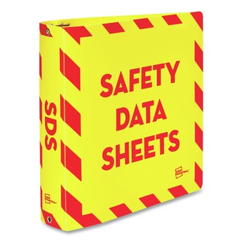 Avery 77712 11 in. x 8.5 in. 3-Ring UltraDuty Safety Data Sheet Binders with 2 in. Capacity - Yellow/Red
