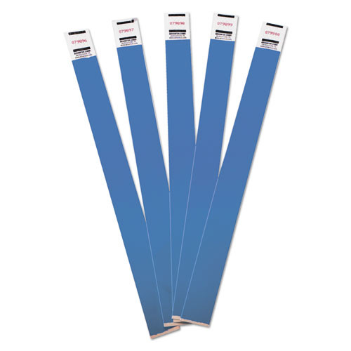 July Member-Exclusive Offer Save 10% off on One Item | Advantus 75442 10 in. x 0.75 in. Sequentially Numbered Crowd Management Wristbands - Blue (100/Pack) image number 0