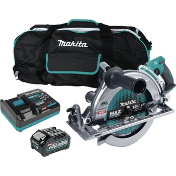 CIRCULAR SAWS | Makita 40V max XGT AWS Capable Brushless Lithium-Ion 10-1/4 in. Cordless Rear Handle Circular Saw Kit (4 Ah) - GSR02M1