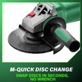 Angle Grinders | Metabo HPT 646488420 120V 13.5 Amp WEP 15-150 6 in. Corded Quick Angle Grinder image number 8