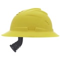 Hard Hats | MSA 10215832 V-Gard C1 Fas-Trac III Full Brim Vented Hard Hat - Yellow image number 4