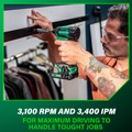 On Sale | Metabo HPT WH18DEXM 18V MultiVolt Lithium-Ion Brushless Cordless Impact Driver Kit (2 Ah) image number 3