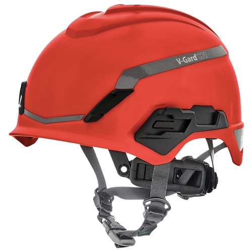 Hard Hats | MSA 10194792 V-Gard H1 Fas-Trac III Pivot Novent ANSI EN397 Safety Helmet - Red image number 0