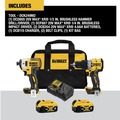 Combo Kits | Dewalt DCK249M2 20V MAX XR Brushless Lithium-Ion Cordless Hammer Driver Drill and Impact Driver Combo Kit with (2) Batteries image number 1