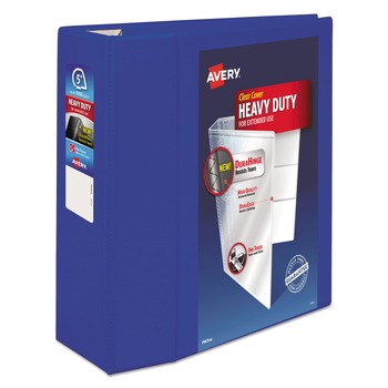 Avery 79817 3 Locking One Touch EZD Rings 5 in. Capacity 11 in. x 8.5 in. Heavy-Duty View Binder with DuraHinge - Pacific Blue