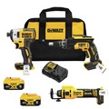 Dewalt 20V MAX XR Brushless Lithium Ion Cordless 3 Tool Drywall Combo Kit with 2 Batteries 5 Ah DCK303P2
