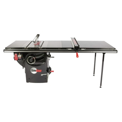 Table Saws | SawStop PCS31230-TGP252-SI 3 HP Professional Cabinet Saw with 52 in. Professional T-Glide Rip Fence, Rails and Extension Table image number 0