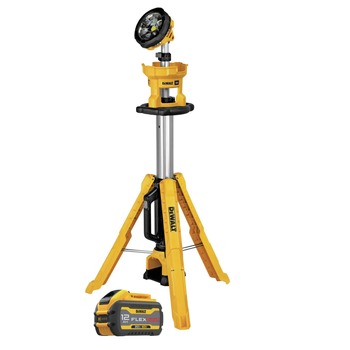 LIGHTING | Dewalt 20V MAX Cordless Tripod Light and 20V/60V MAX FlexVolt 12 Ah Lithium-Ion Battery Bundle - DCL079BDCB612