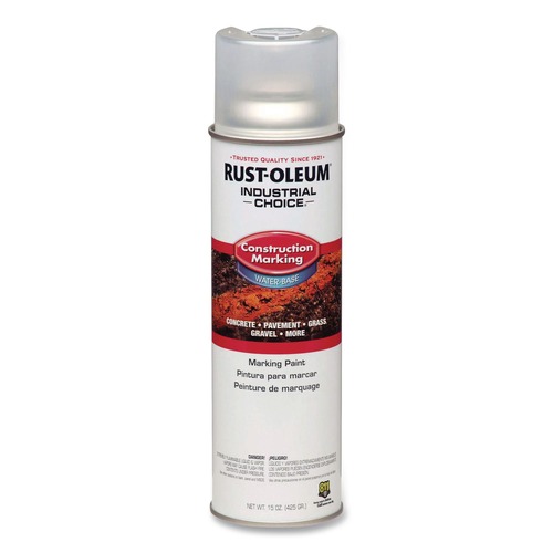 Paint | Rust-Oleum 264693 Industrial Choice M1400 System 17 oz. Aerosol Can Water-Based Construction Marking Paint - Gloss Clear (12/Carton) image number 0