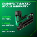  | Metabo HPT NR3690DCM 36V MultiVolt 3-1/2 in. Cordless Paper Strip Framing Nailer Kit (2.5 Ah) image number 10