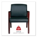 July Member-Exclusive Offer Save 10% off on One Item | Alera ALERL4319M Reception Lounge WL Series 24.21 in. x 24.8 in. x 32.67 in. Guest Chair - Black Seat/Back, Mahogany Base image number 5