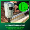 Air Framing Nailers | Metabo HPT NR90AES1M 21-Degree 3-1/2 in. Plastic Collated Framing Nailer image number 7