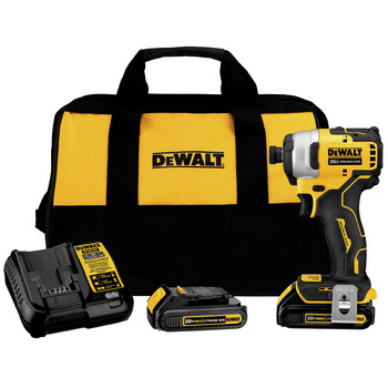 DEAL ZONE | Dewalt ATOMIC 20V MAX Brushless Lithium-Ion 1/4 in. Cordless Impact Driver Kit with (2) 1.5 Ah Batteries - DCF809C2