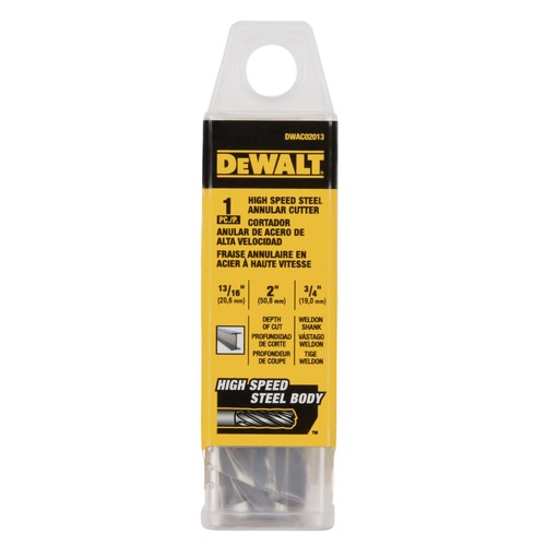 Power Tools | Dewalt DWAC02013 13/16 in. x 2 in. High Speed Steel Annular Cutter 3/4 in. Weldon image number 0