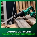 Reciprocating Saws | Metabo HPT CR18DBQ4M 18V MultiVolt Cordless Reciprocating Saw (Tool Only) image number 5