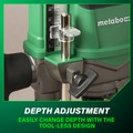 Plunge Base Routers | Metabo HPT M3612DAM MultiVolt 36V Brushless Lithium-Ion Cordless Plunge Router Kit (2.5 Ah) image number 4