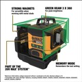 Laser Levels | Dewalt DCLE34031D1 20V Lithium-Ion Cordless 3x360 Line Laser Kit (2 Ah) image number 7