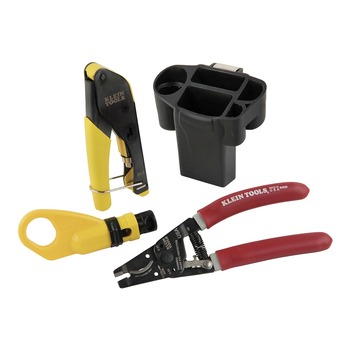 ELECTRONICS | Klein Tools 3-Piece Coax Cable Installation Kit with Hip Pouch - VDV011-852