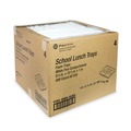 | Pactiv Corp. YTH10500SGBX 5 Compartment 8.25 in. x 10.5 in. x 1 in. Foam School Trays - White (500/Carton) image number 1